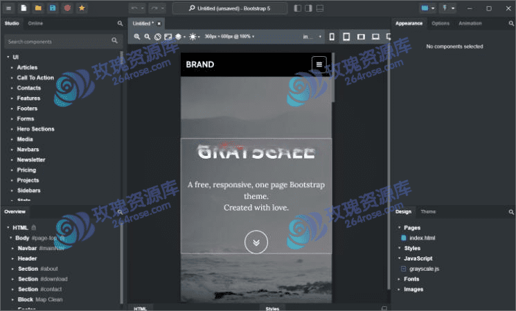 设计网页没思路？这款 Bootstrap Studio，一键生成响应式网页真香！