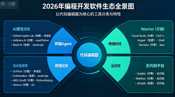 编程开发软件哪个好？2026年我用了6款主流工具后，总结出这份选型避坑指南